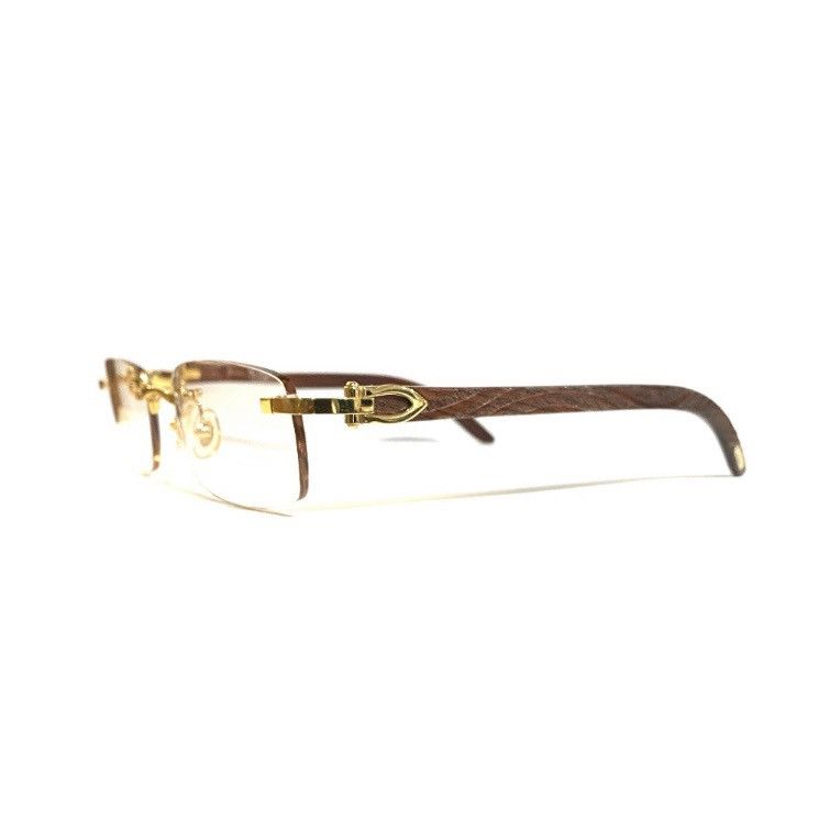 Pre-owned Cartier Zebra Wood Gold C Decor Vintage Frames