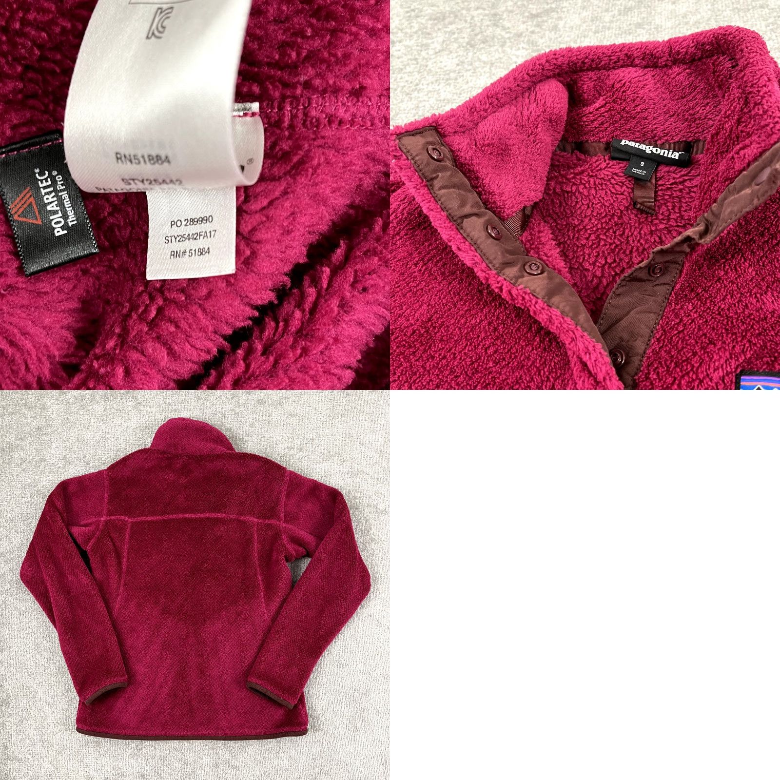 Patagonia Patagonia ReTool Snap T Pullover Sweater Women Small Polartec Fleece Pink Hiking Pullover Winter, Fall, Spring Womens Small Pink Patagonia Sweater Size S / US 4 / IT 40 - 8 Thumbnail
