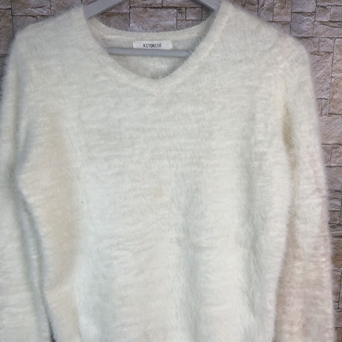 Homespun Knitwear × Japanese Brand Kitonise White Shag Shaggy Fur Mohair Knitwear #A17 Size M / US 6-8 / IT 42-44 - 5 Thumbnail