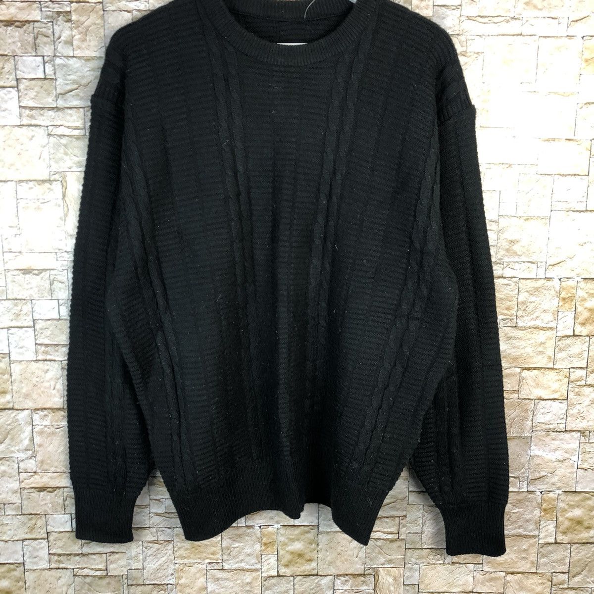 Homespun Knitwear × Japanese Brand × Vintage Japanese Brand Black cable Knitwear #A1082 Size US M / EU 48-50 / 2 - 3 Thumbnail