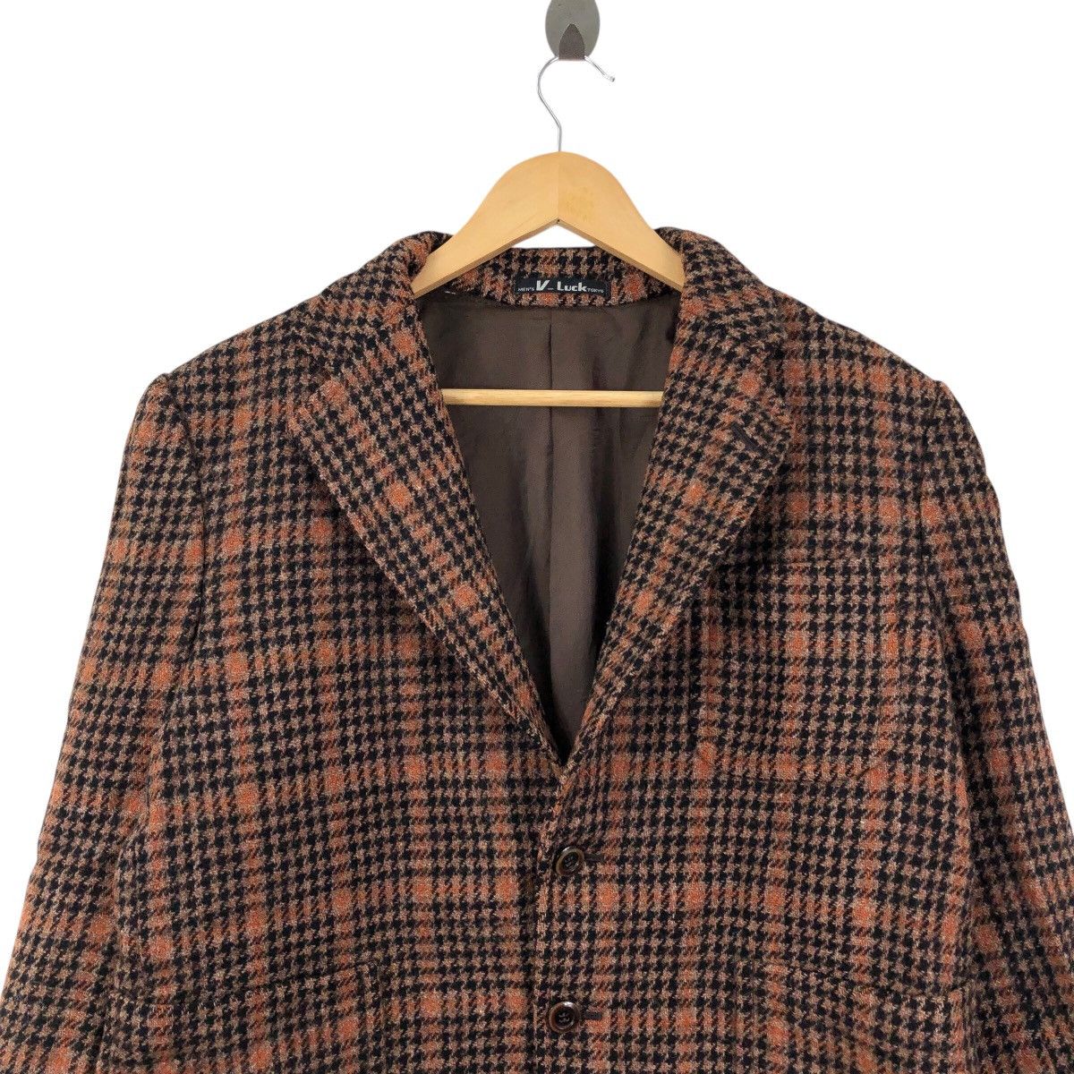 Vintage Vintage Hand Woven HARRIS TWEED CHECKERED Wool Blazer Coat Size 42R - 2 Thumbnail
