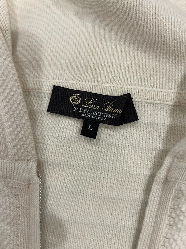 Loro Piana LORO PIANA Female beige small cashmere cap sweater L size Size L / US 10 / IT 46 - 4 Thumbnail