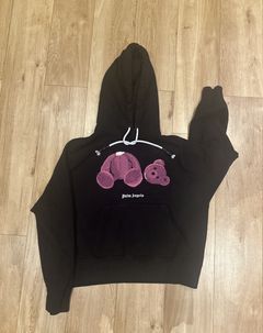 Palm Angels Teddy Bear Hoodie Black/Purple