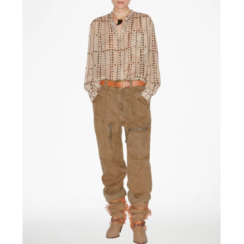 Isabel Marant Etoile Marant Etoile Ecru Mexika Printed Cotton Blouse 38 | Medium Size M / US 6-8 / IT 42-44 - 12 Thumbnail