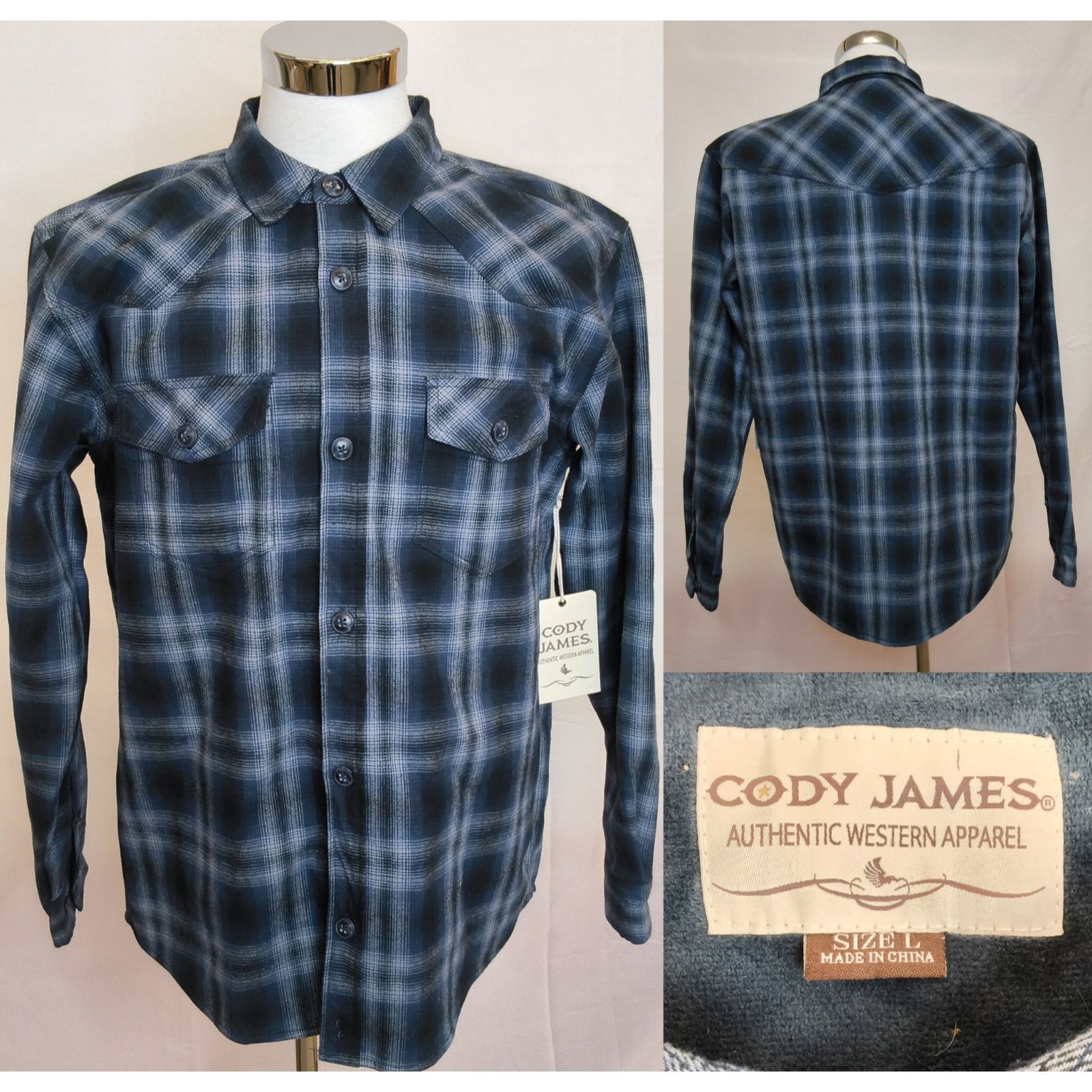 Cody James Cody James Authentic Western Apparel Men's L Plaid Insulated Size US L / EU 52-54 / 3 - 1 Thumbnail