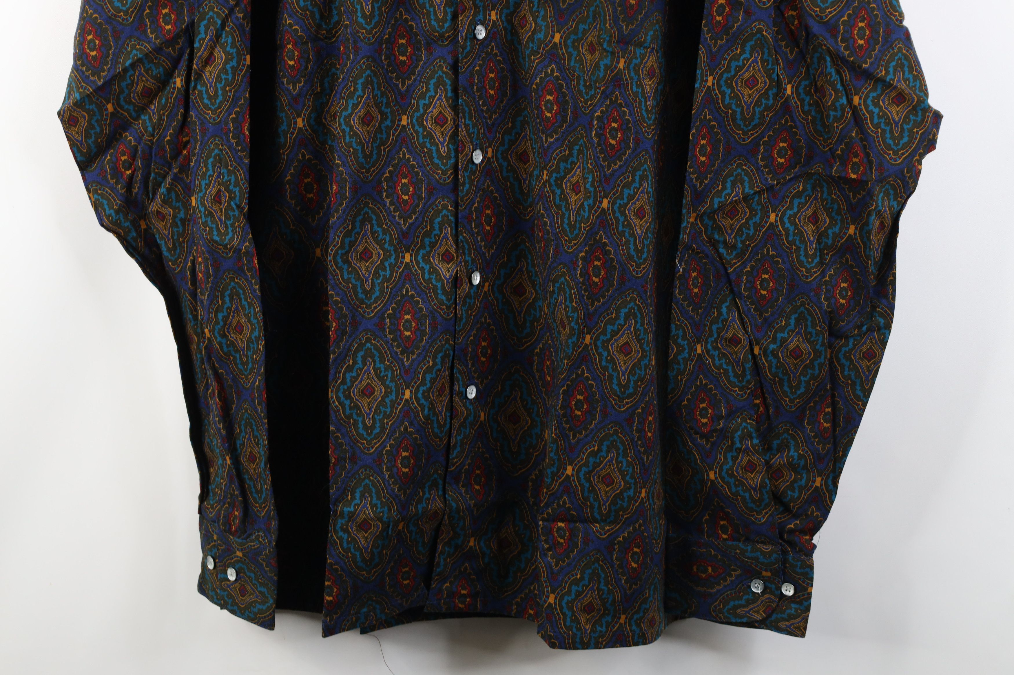 Vintage Deadstock Vintage 90s Streetwear Paisley Button Down Shirt Size US L / EU 52-54 / 3 - 3 Thumbnail