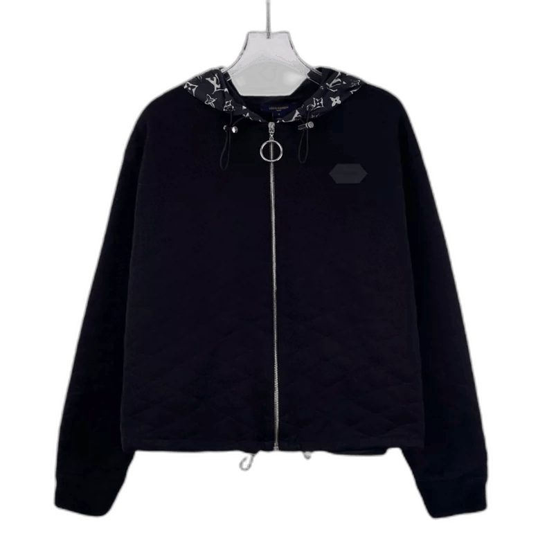 Louis Vuitton Louis Vuitton Black Hooded Zip Jacket -2505 Size S / US 4 / IT 40 - 1 Thumbnail
