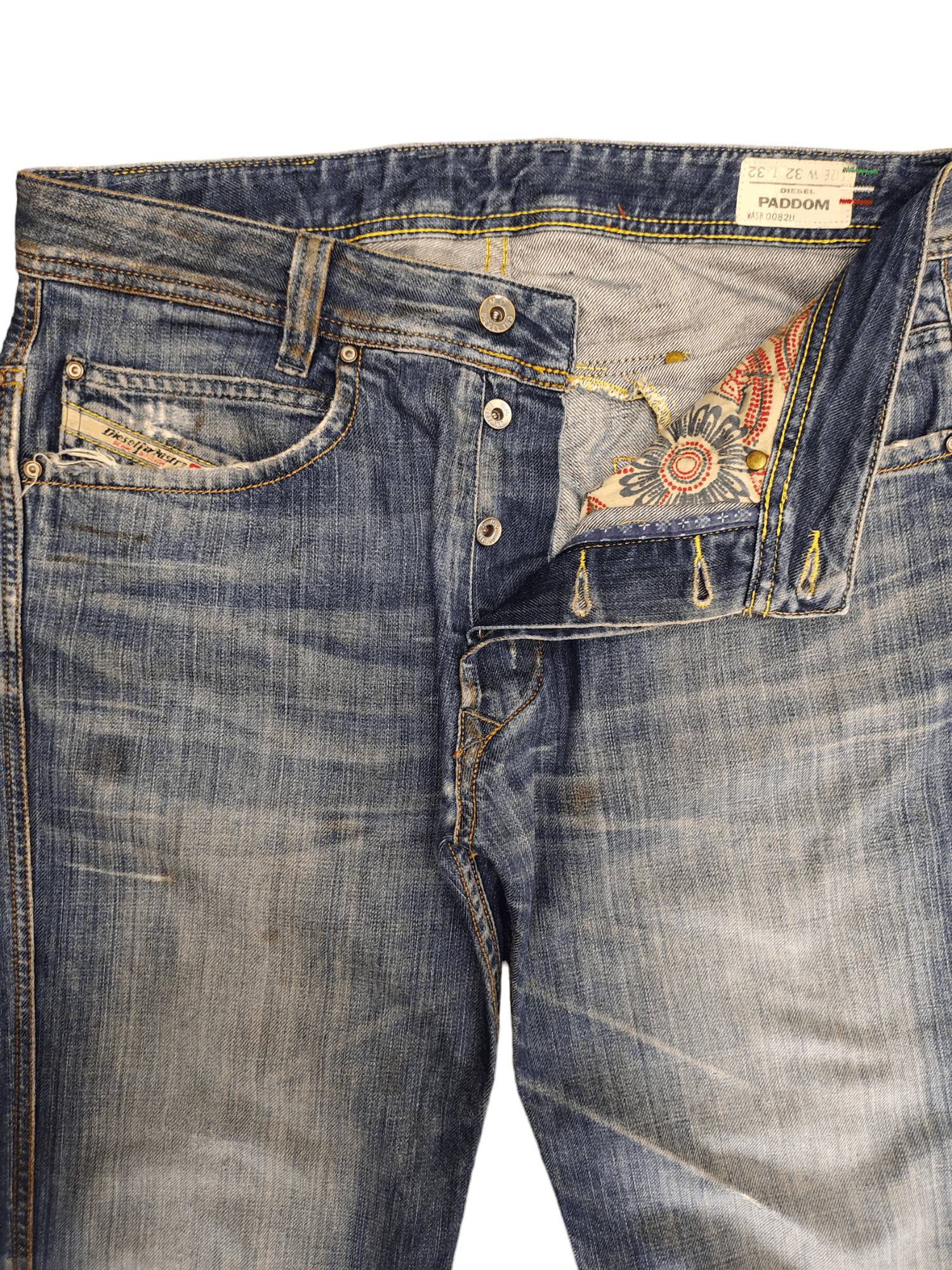 Diesel Vintage Y2k Diesel Paddom Distressed Denim Jeans Streetwear Size US 32 / EU 48 - 9 Thumbnail
