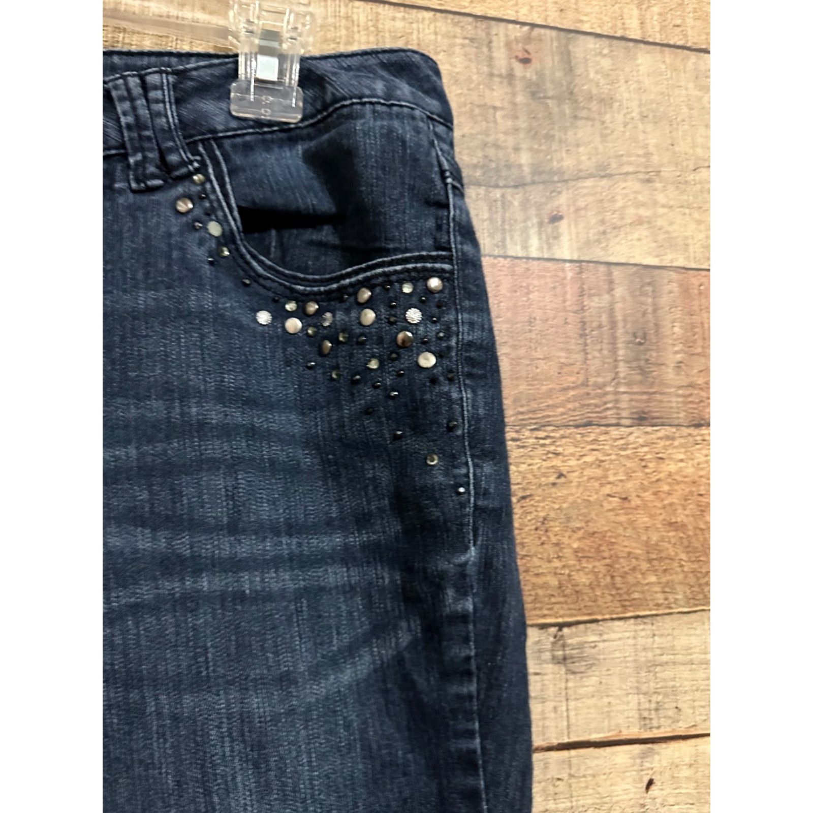 Vintage Democracy Justice Jegging Jeans Womens Size 8 Mid Rise Medium Wash Blue Denim Comfort Regular, Logo, Solid, Zip Closure Size 30" / US 8 / IT 44 - 3 Thumbnail