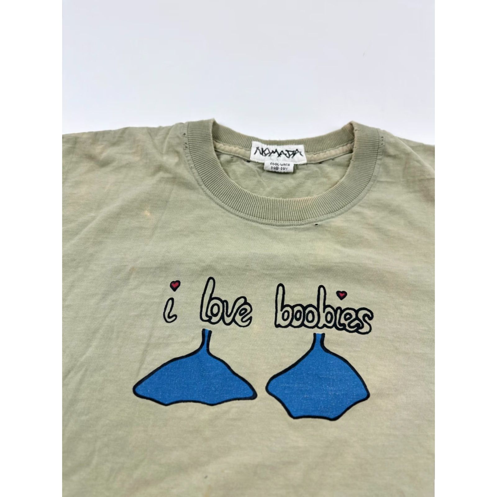 Nomad Nomada T-Shirt Mens Large Green "I Love Boobies" Outdoor Short Sleeve Tee Size US L / EU 52-54 / 3 - 4 Thumbnail