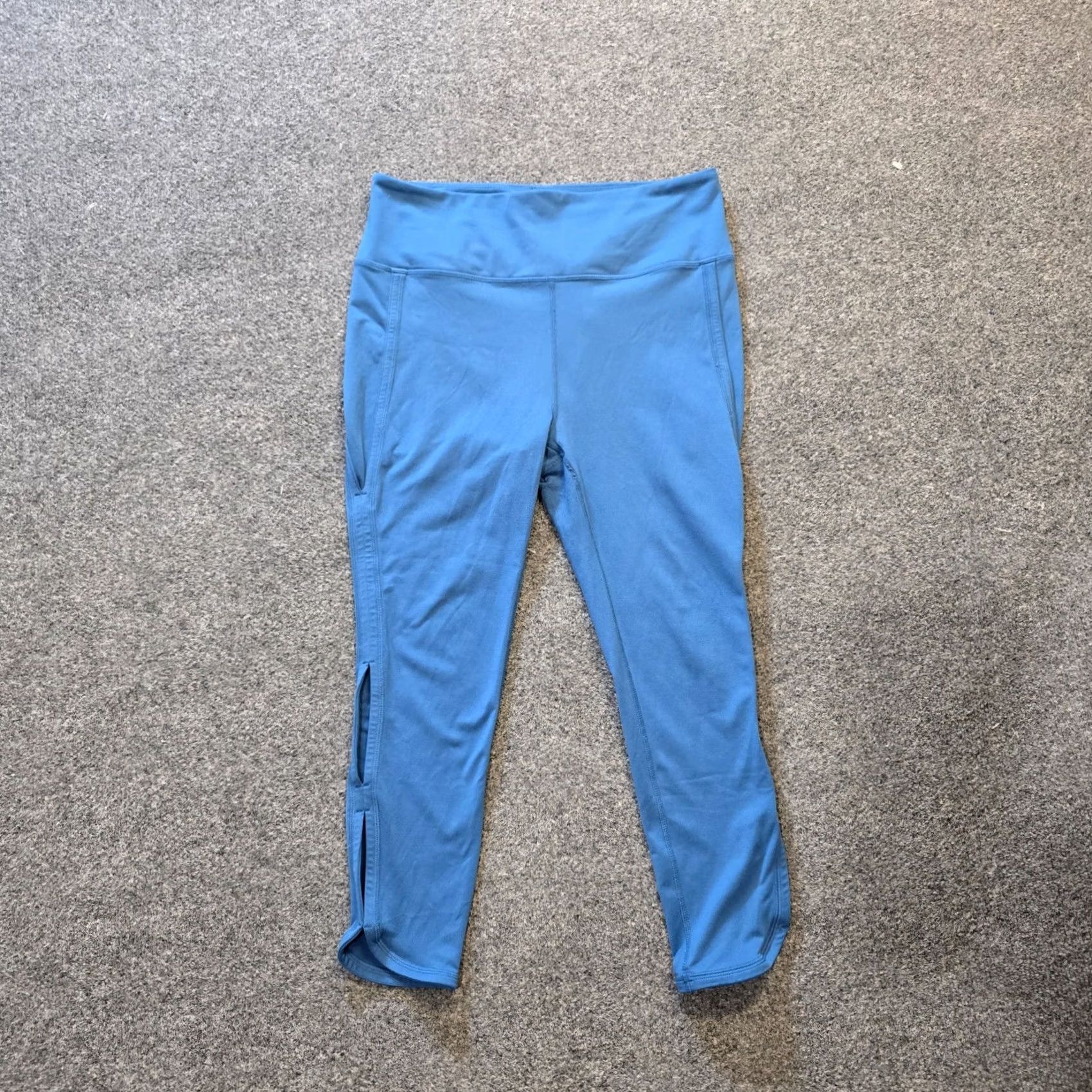 Free People Free People Pants Womens Large Blue Stretch Legging Workout Cropped Athleisure Size 36" / US 14 / IT 50 - 2 Thumbnail