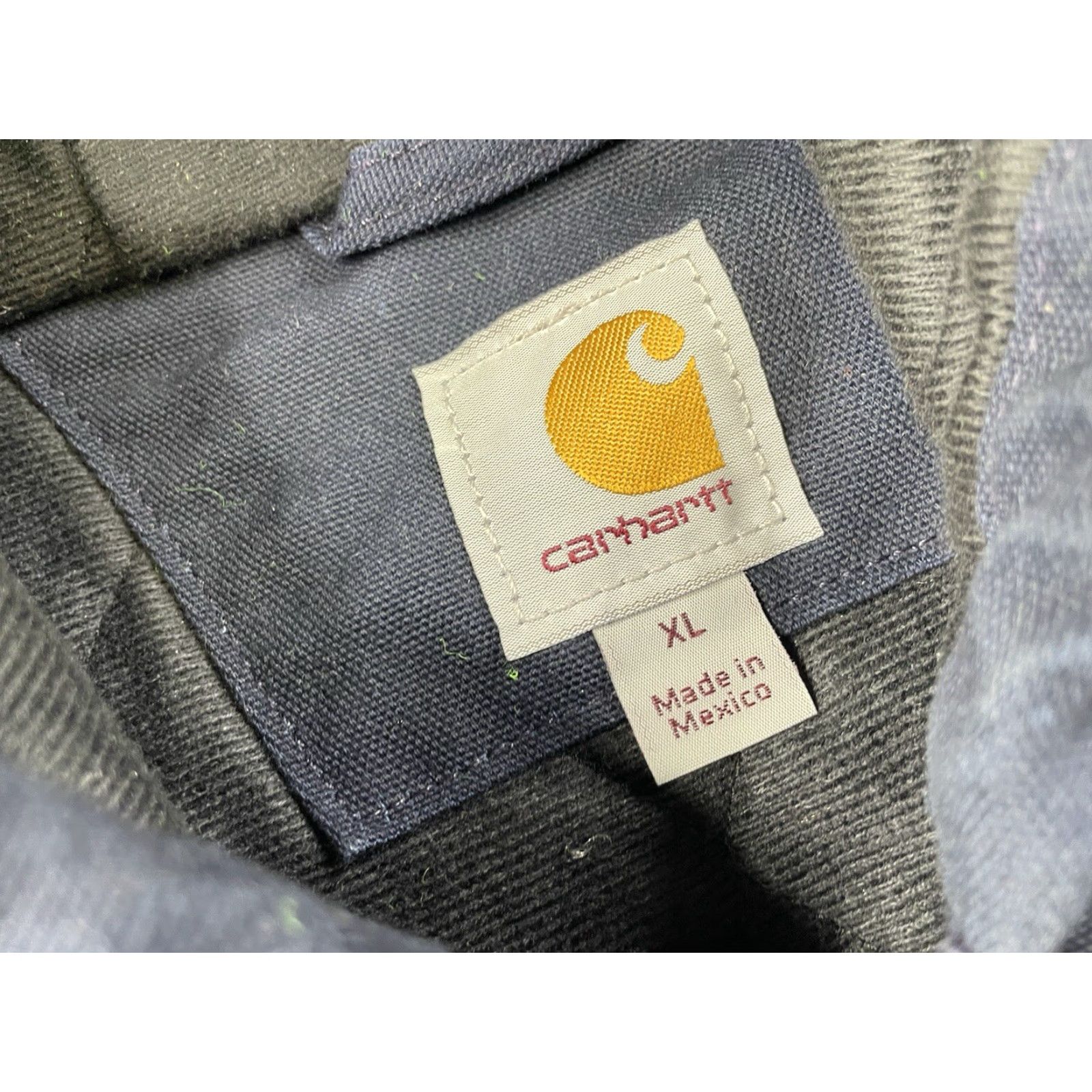 Carhartt Carhartt Hooded Jacket Mens XL Canvas Duck 103940 DNY Black Quilted Zip Coat Workwear Size US XL / EU 56 / 4 - 2 Thumbnail