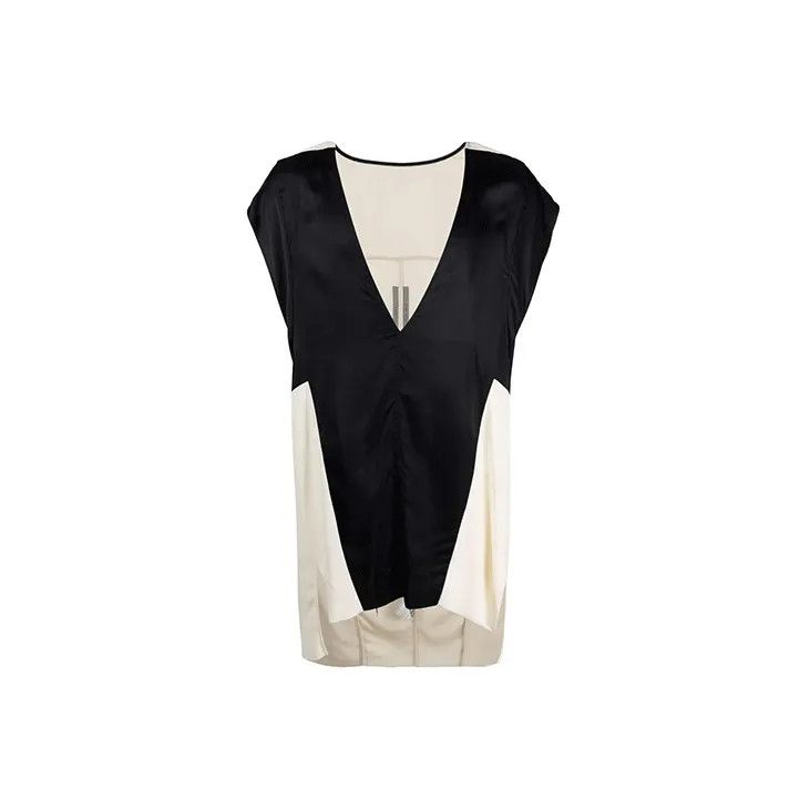 Rick Owens o1y0325 Tank Top Shirt in White/Black Size US S / EU 44-46 / 1 - 1 Thumbnail