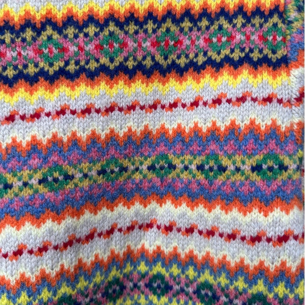 Stella McCartney Stella McCartney Multicolor Zigzag Wool 10 High Low Sweater Size L / US 10 / IT 46 - 6 Thumbnail