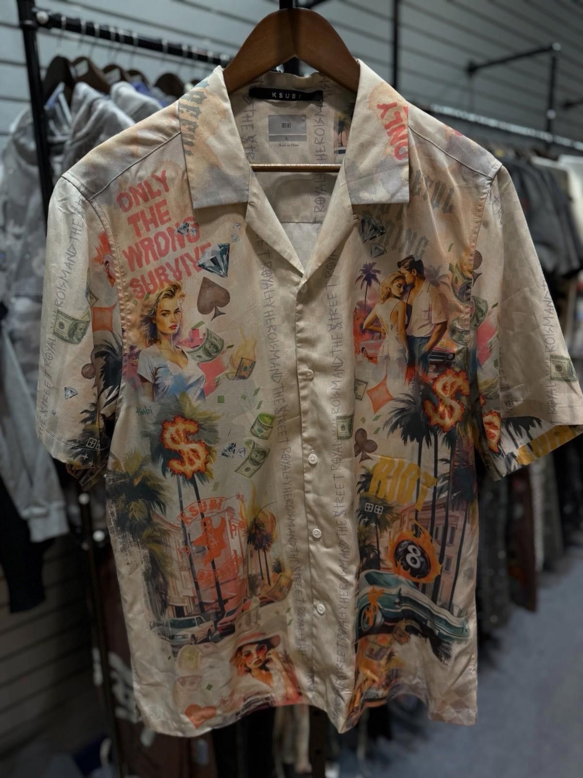 Ksubi Ksubi Money Party Floral Print Button Up Shirt Large (L) Size US L / EU 52-54 / 3 - 4 Thumbnail