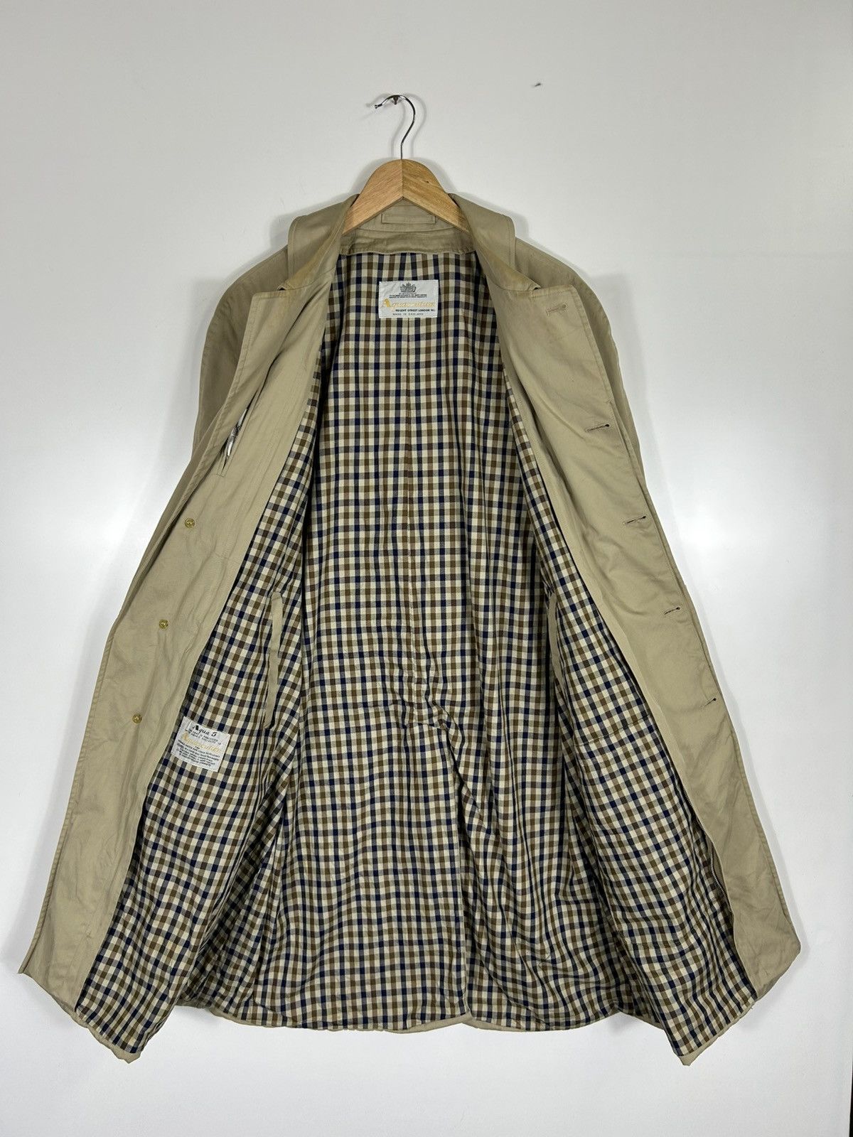 Aquascutum ⚡️Vintage Aquascutum Khakis Button Long Coat Jacket Size US M / EU 48-50 / 2 - 11 Thumbnail