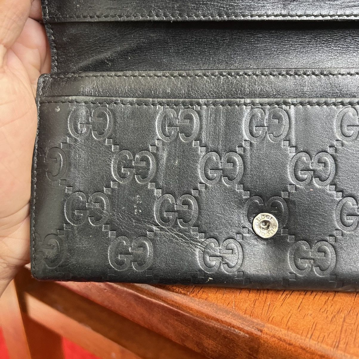 Gucci Gucci Guccissima Long Wallet Black Size ONE SIZE - 18 Thumbnail