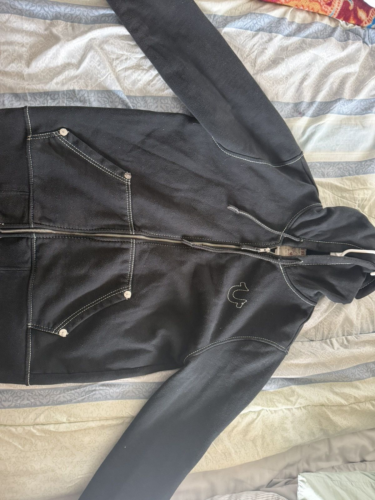 True Religion Black XL True religion big t zip up hoodie Size US XL / EU 56 / 4 - 2 Thumbnail