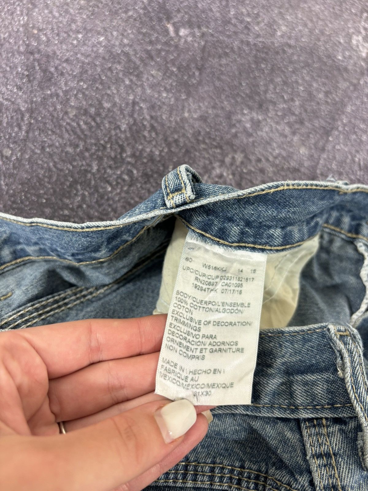 Dickies Vintage Dickies Y2K Faded Light Blue Denim Work Baggy Jeans Size US 31 - 14 Thumbnail