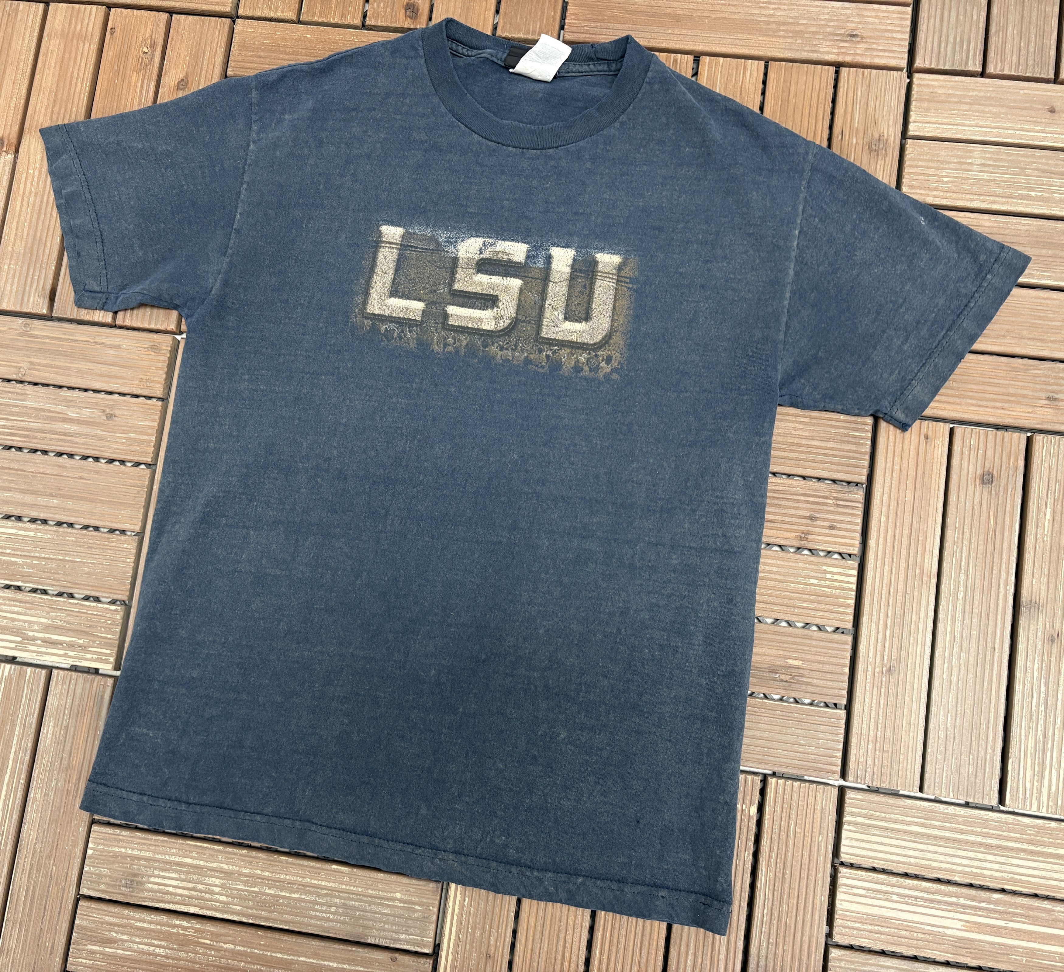 Vintage LSU Tigers Football Vintage Black T-Shirt Tee Size US L / EU 52-54 / 3 - 3 Thumbnail