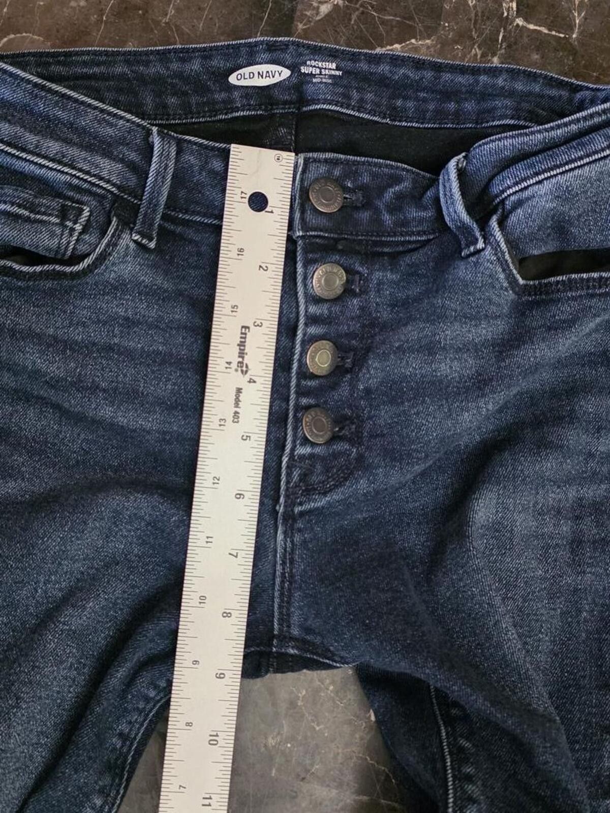 Old Navy Old Navy Rockstar Super Skinny Mid-Rise Cropped Jeans Size 6 Size 28" / US 6 / IT 42 - 8 Thumbnail