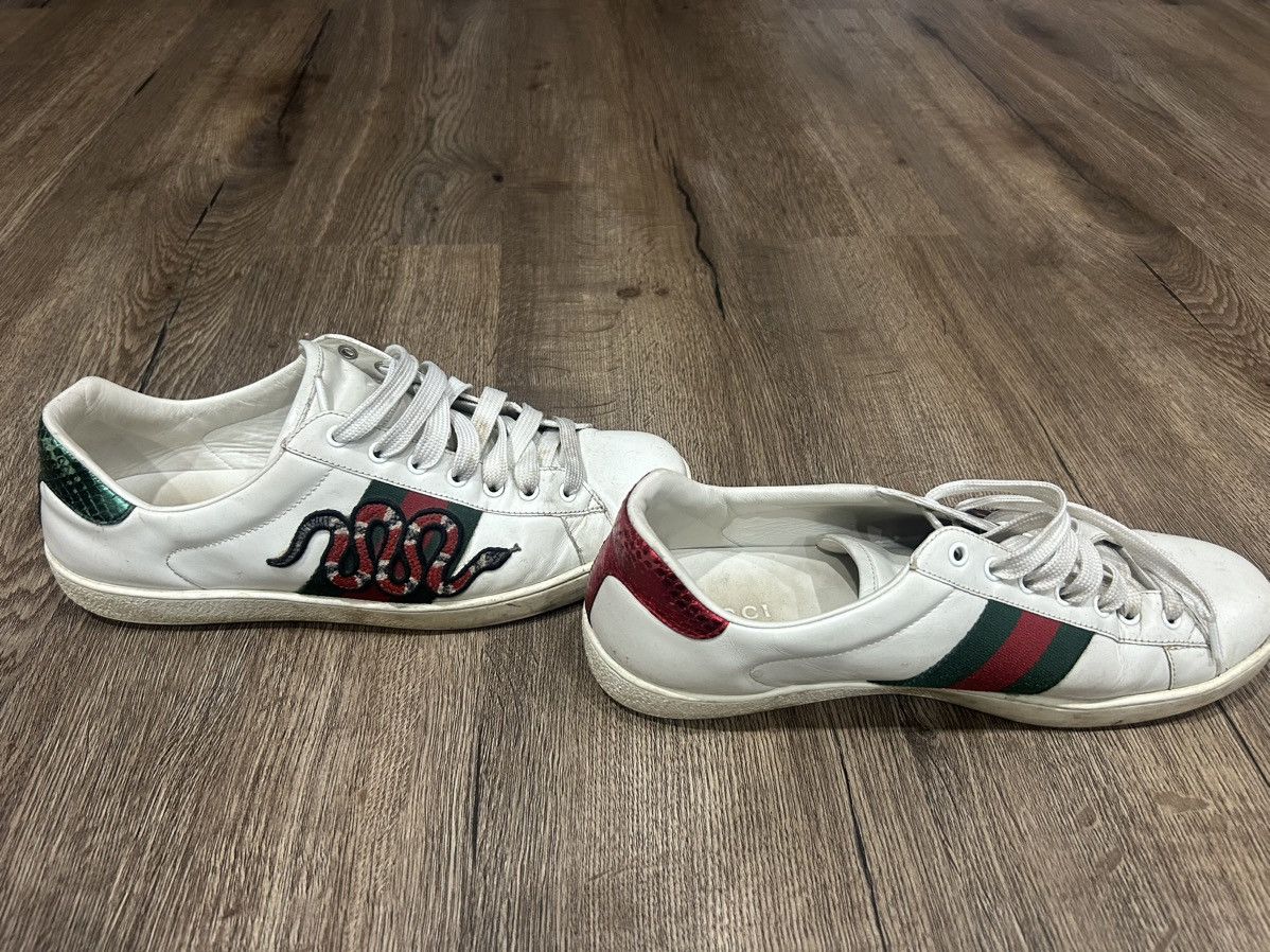 Gucci Gucci Ace Sneaker used - Snake embroidery. Size US 11.5 / EU 44-45 - 1 Thumbnail
