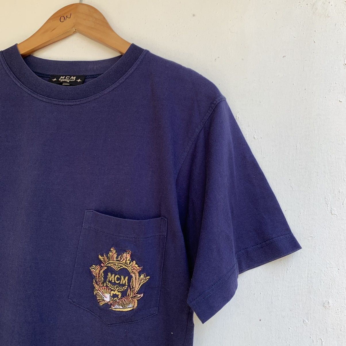 Designer × MCM × Vintage Vtg MCM Pocket Tee Size US S / EU 44-46 / 1 - 2 Thumbnail