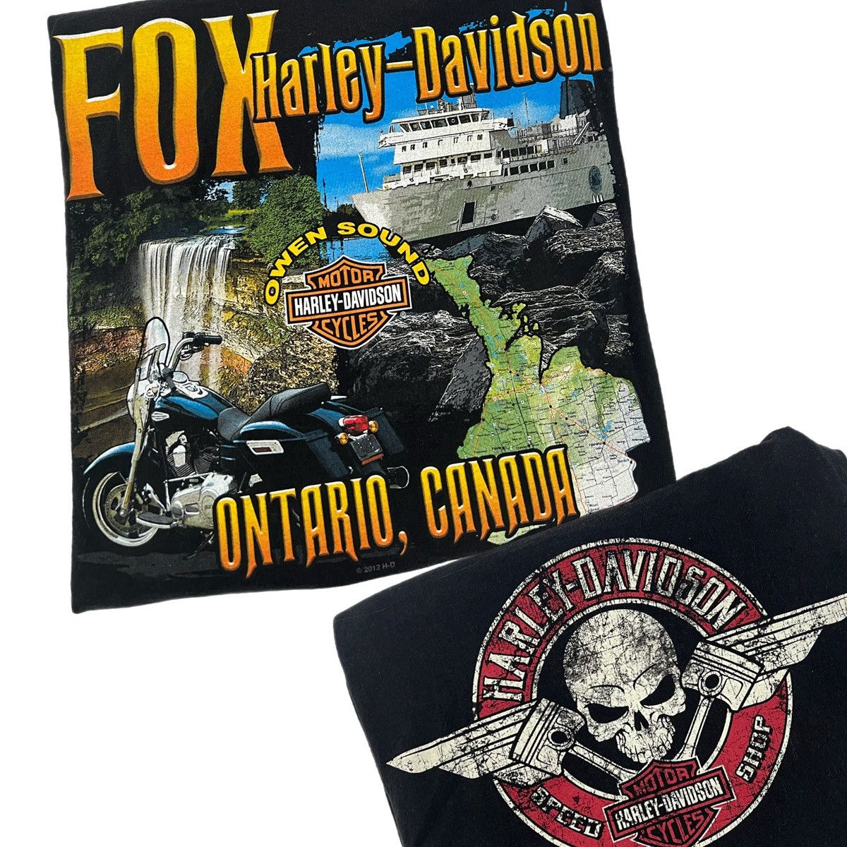Harley Davidson × Vintage Fox Harley Davidson Ontario Canada Muscle Tank Top Size US XL / EU 56 / 4 - 1 Thumbnail