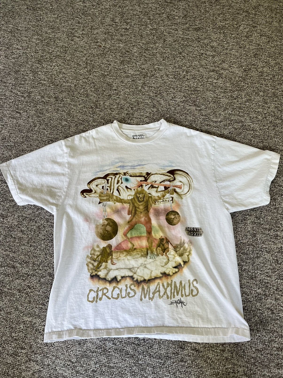 image of Travis Scott Tour Shirt Size Xxl in White, Men's