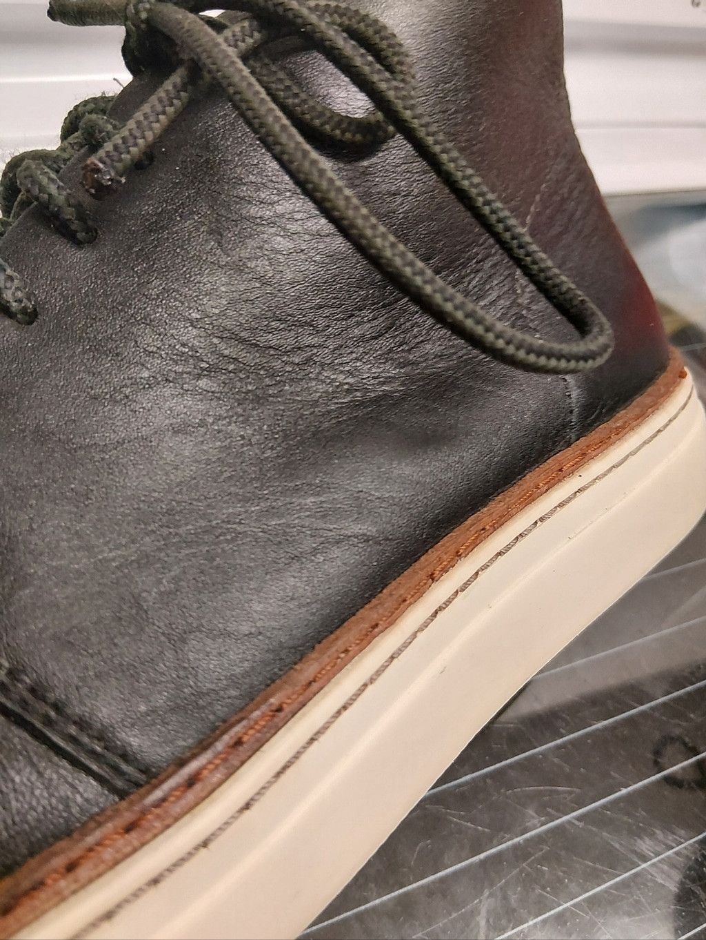 Cos COS Black Leather Lace-Up Chukka Boots with White Sole Size US 9 / EU 42 - 11 Thumbnail