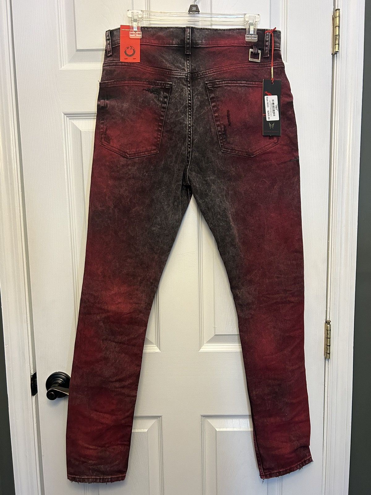 Other “ARTMEETSCHAOS” Black/ Red stain and ripped distressed Size US 33 - 7 Thumbnail
