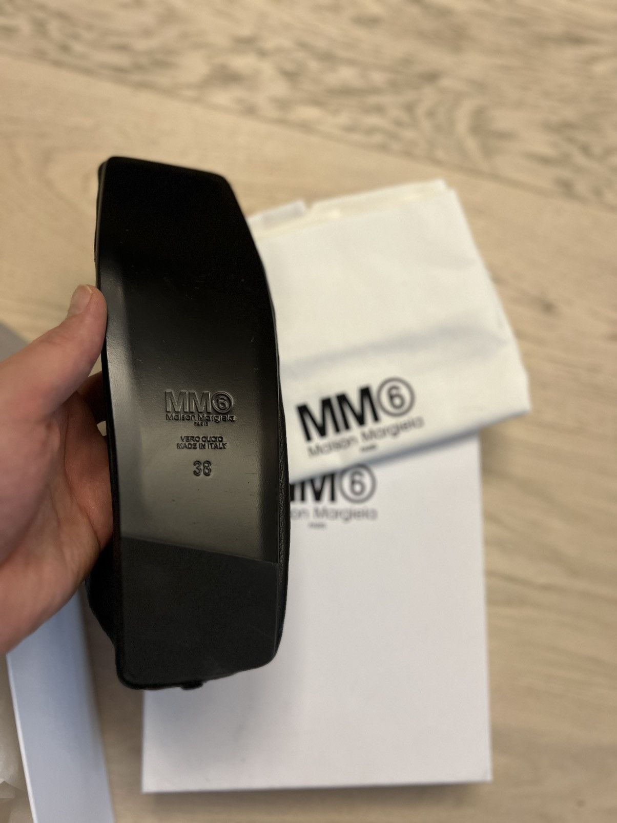 Maison Margiela Leather Ballet Flat with Square Toe and Maxi Zip Closure Size US 8 / IT 38 - 6 Thumbnail