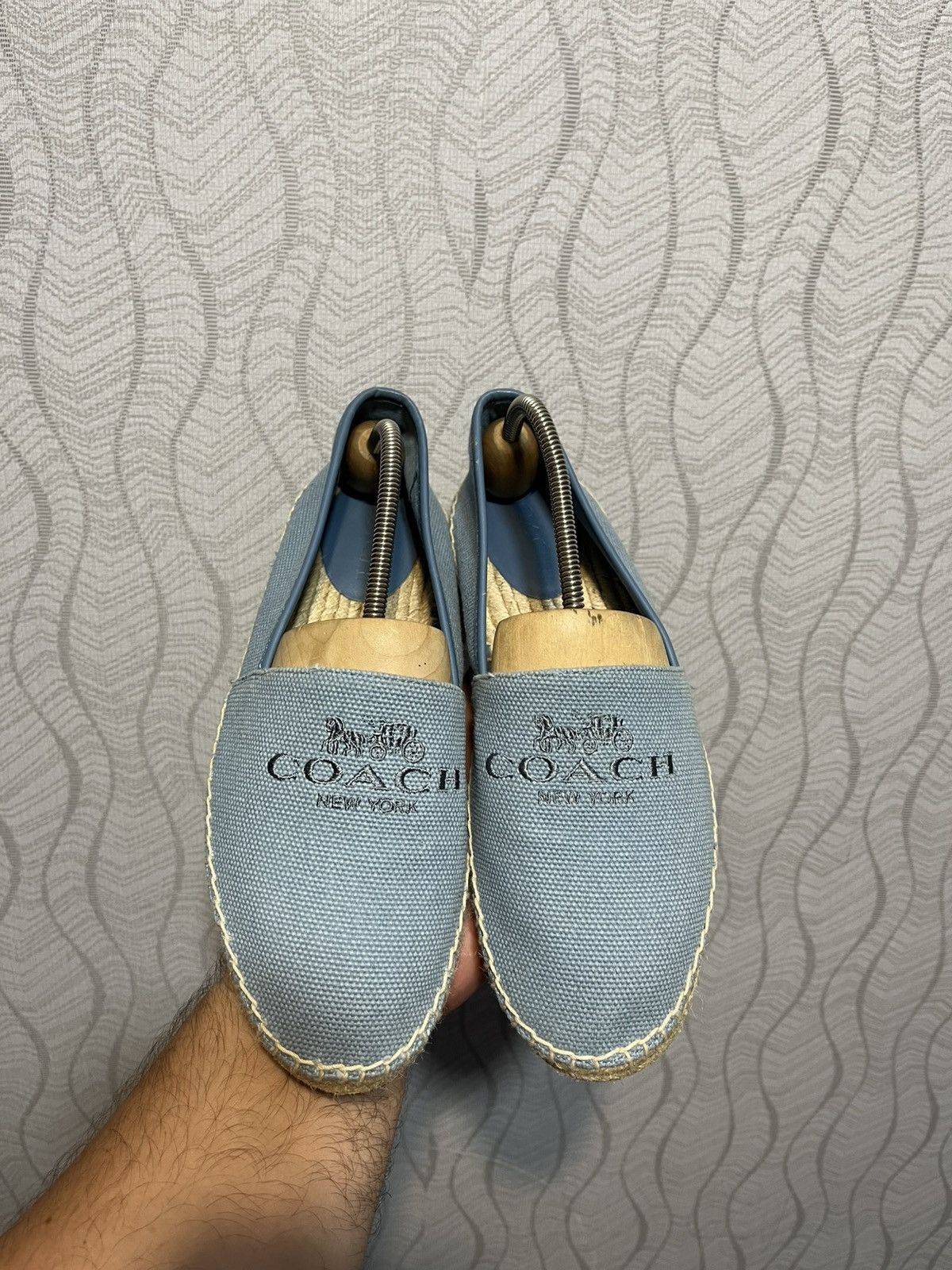 Coach COACH Logo Blue Canvas Espadrille Slip On Sandals Shoes US8 Size US 8 / IT 38 - 7 Thumbnail