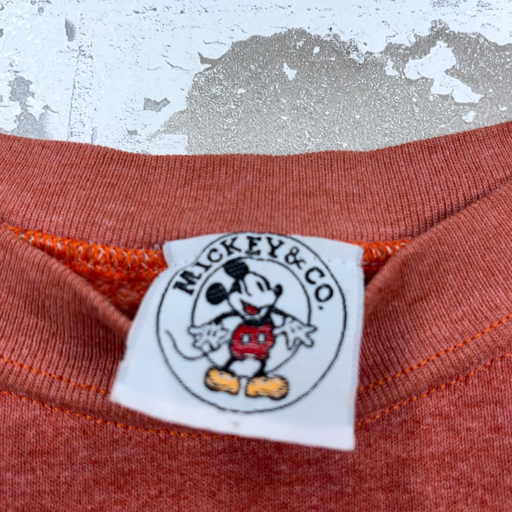 Mickey & Co. VINTAGE Mickey & Co. Sweatshirt Shirt Men XL Orange 80s 90s Cartoon Disney Logo Graphic Print Pullover Crew Neck Size US XL / EU 56 / 4 - 5 Thumbnail