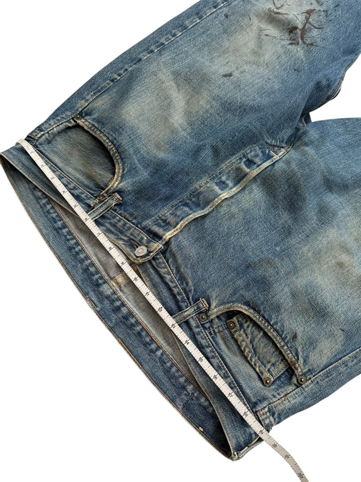 Levi's RARE OG 1960’s Big E Levi’s 501 Oil Splash Selvedge Denim Size US 38 / EU 54 - 24 Thumbnail