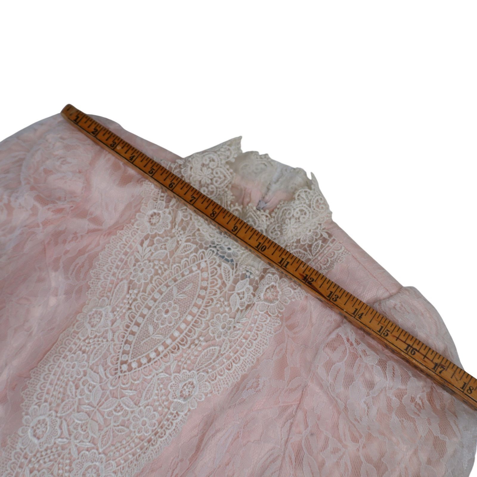 Vintage VTG Gunne Sax by Jessica McClintock Lace Over Statin Dress Size L / US 10 / IT 46 - 12 Thumbnail