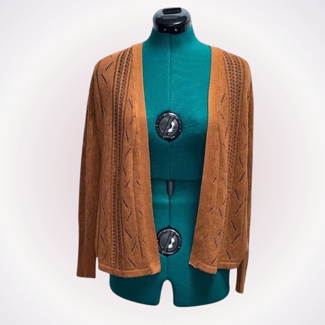 Other Cyrus Burnt Orange Open Weave Cardigan | Sz S Size S / US 4 / IT 40 - 1 Thumbnail