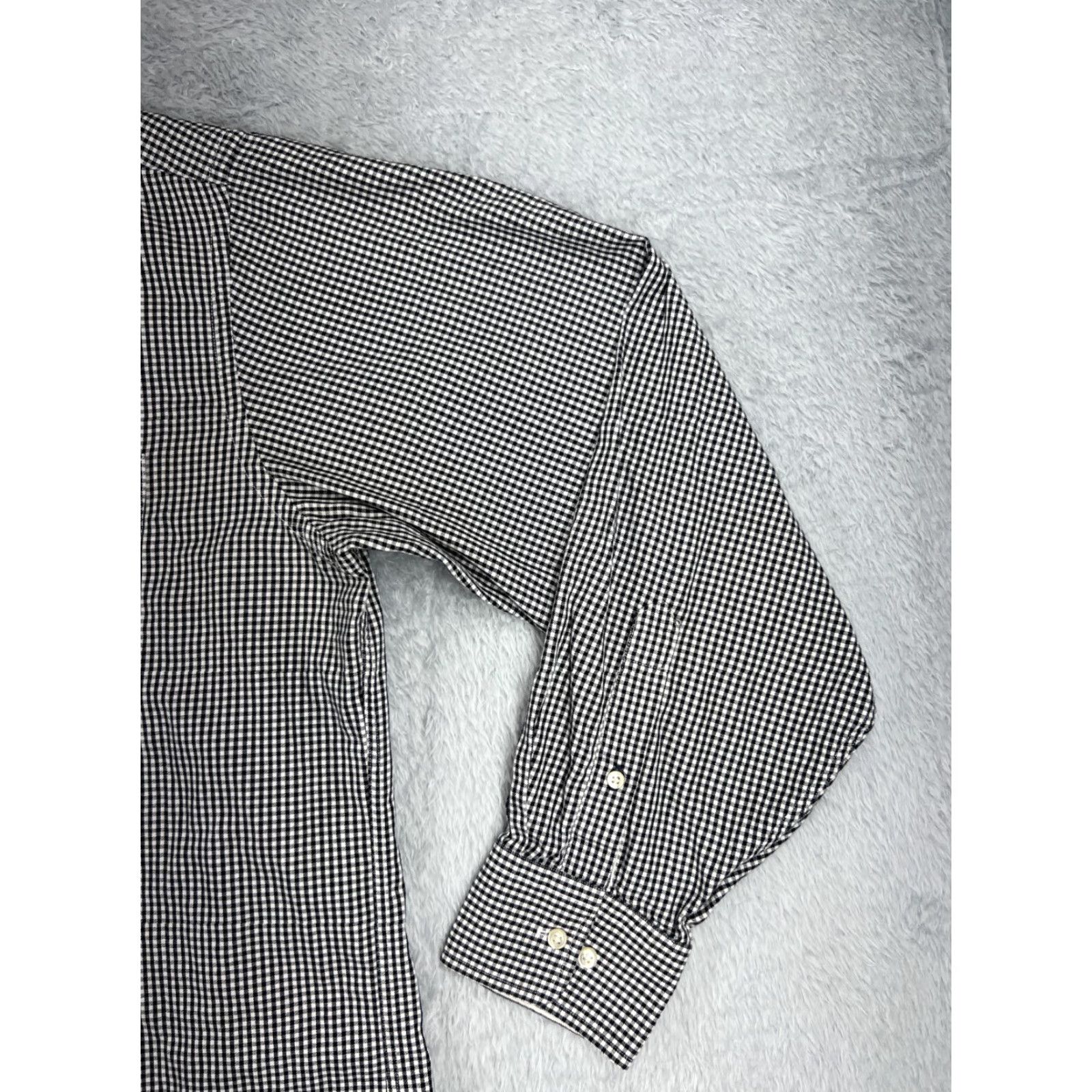 Tommy Hilfiger Tommy Hilfiger Shirt Men 17.5 Black White Plaid Button Up Long Sleeve Pocket Size US XL / EU 56 / 4 - 2 Thumbnail
