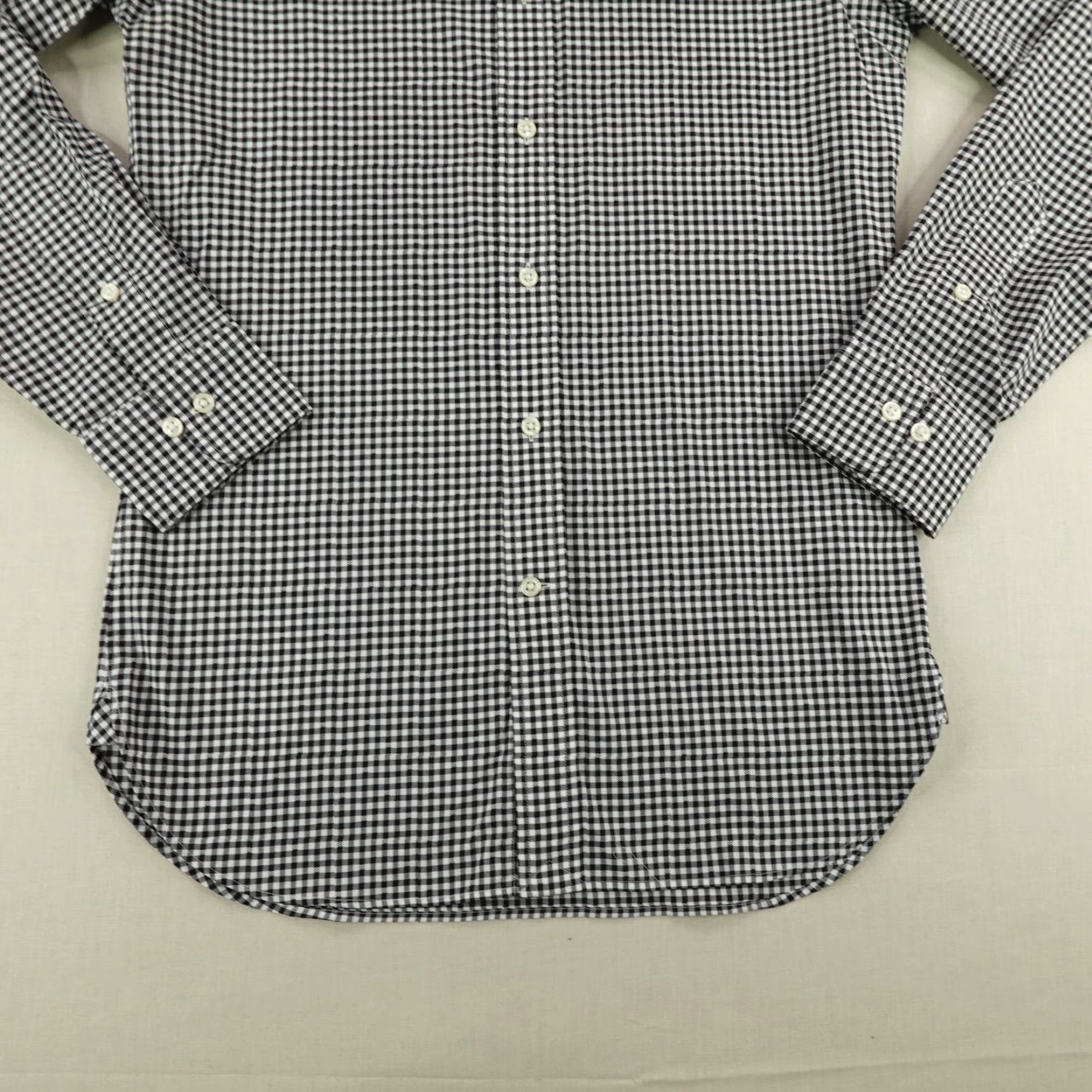 Polo Ralph Lauren VINTAGE Polo Ralph Lauren Shirt Small Black Plaid Slim Fit Cotton Stretch Long Sleeve Button-Up Mens Size US S / EU 44-46 / 1 - 3 Thumbnail