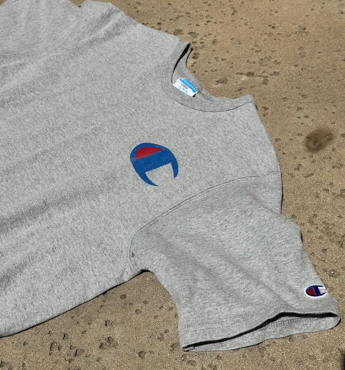 Champion Vintage 90’s Champion Athletics Grey Blank Logo T Shirt Size US L / EU 52-54 / 3 - 1 Thumbnail