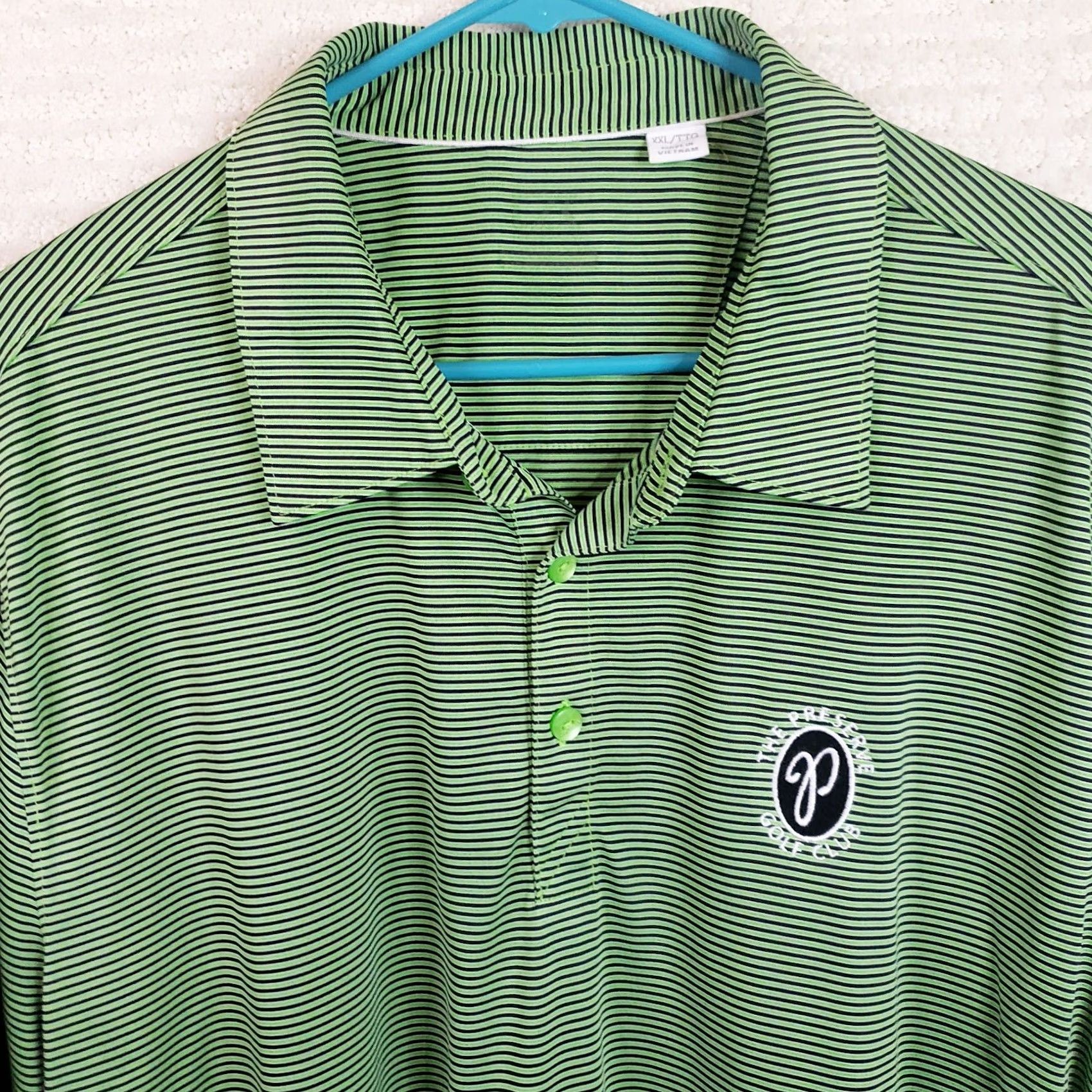 Cutter & Buck Cutter Buck Polo Shirt Men 2XL Green Striped Short Sleeve Collared Polo Shirt Golf Performance Casual Wear Blocked Logo Size US XXL / EU 58 / 5 - 3 Thumbnail