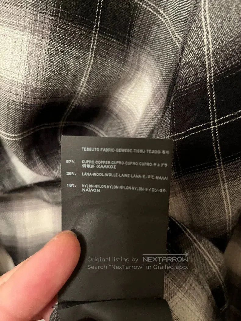 Saint Laurent Paris Saint Laurent Hedi Plaid Wool Shirt. Size US XL / EU 56 / 4 - 7 Thumbnail