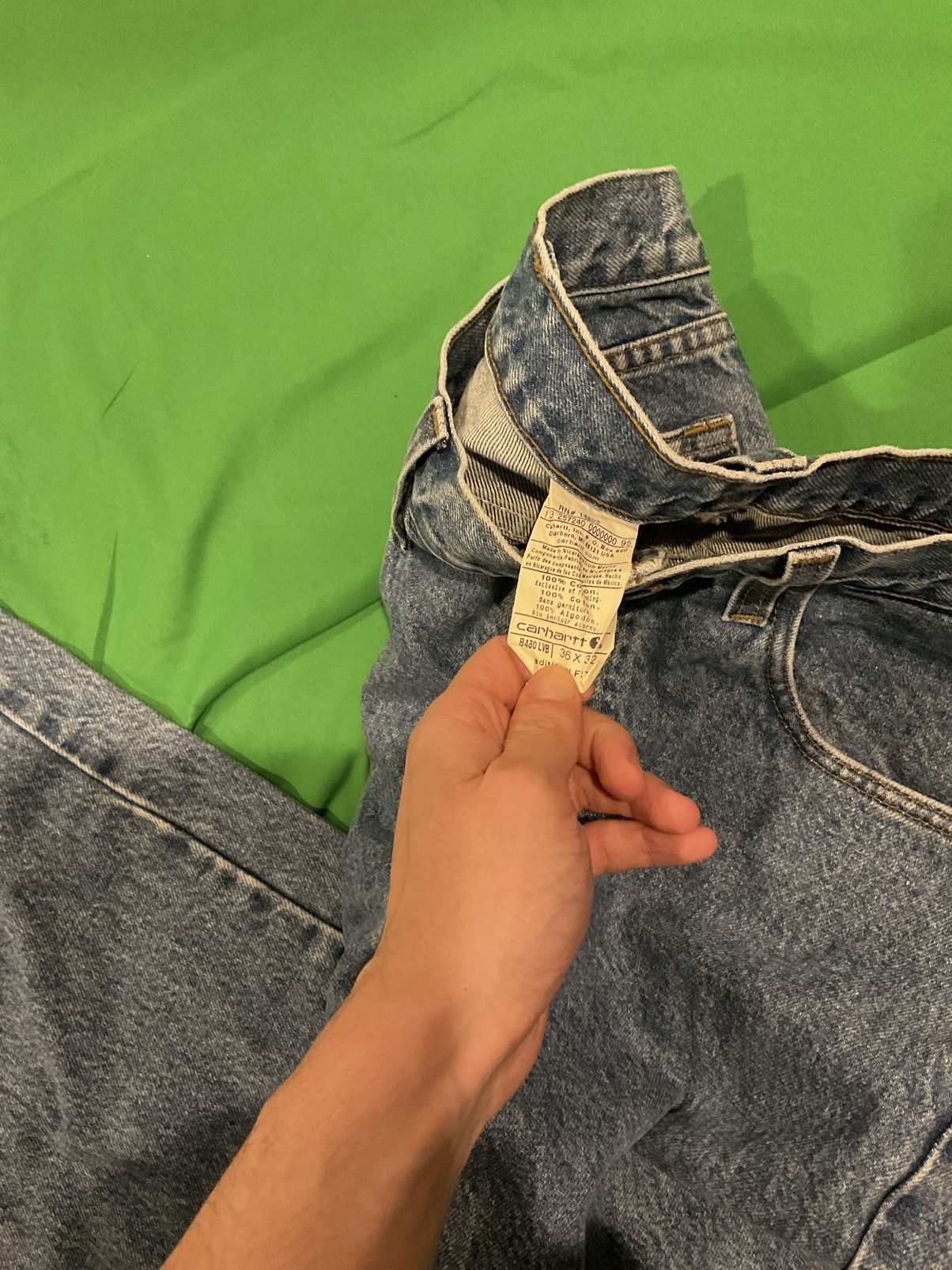 Carhartt × Vintage Vintage Carhartt blue denim jeans Size US 36 / EU 52 - 3 Thumbnail