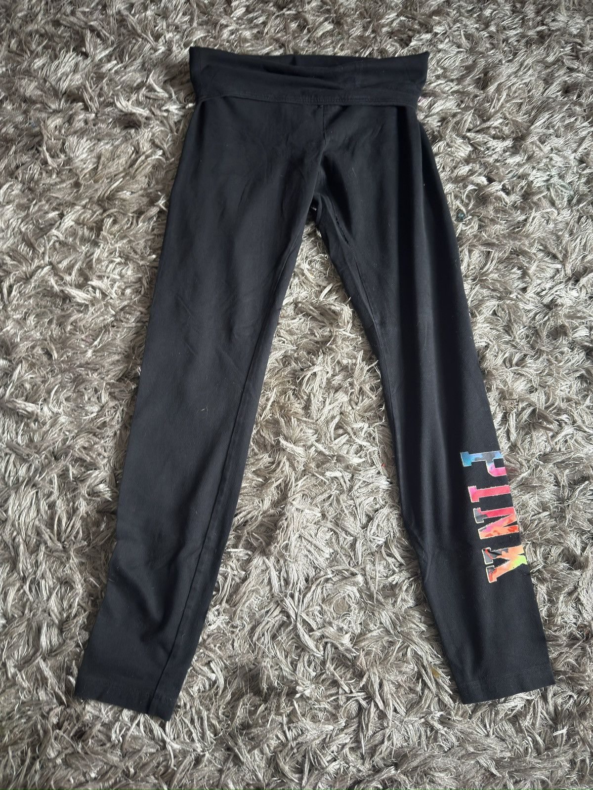 Pink Victoria's Secret PINK High Waist Cotton Leggings Rainbow Size 22" - 1 Thumbnail