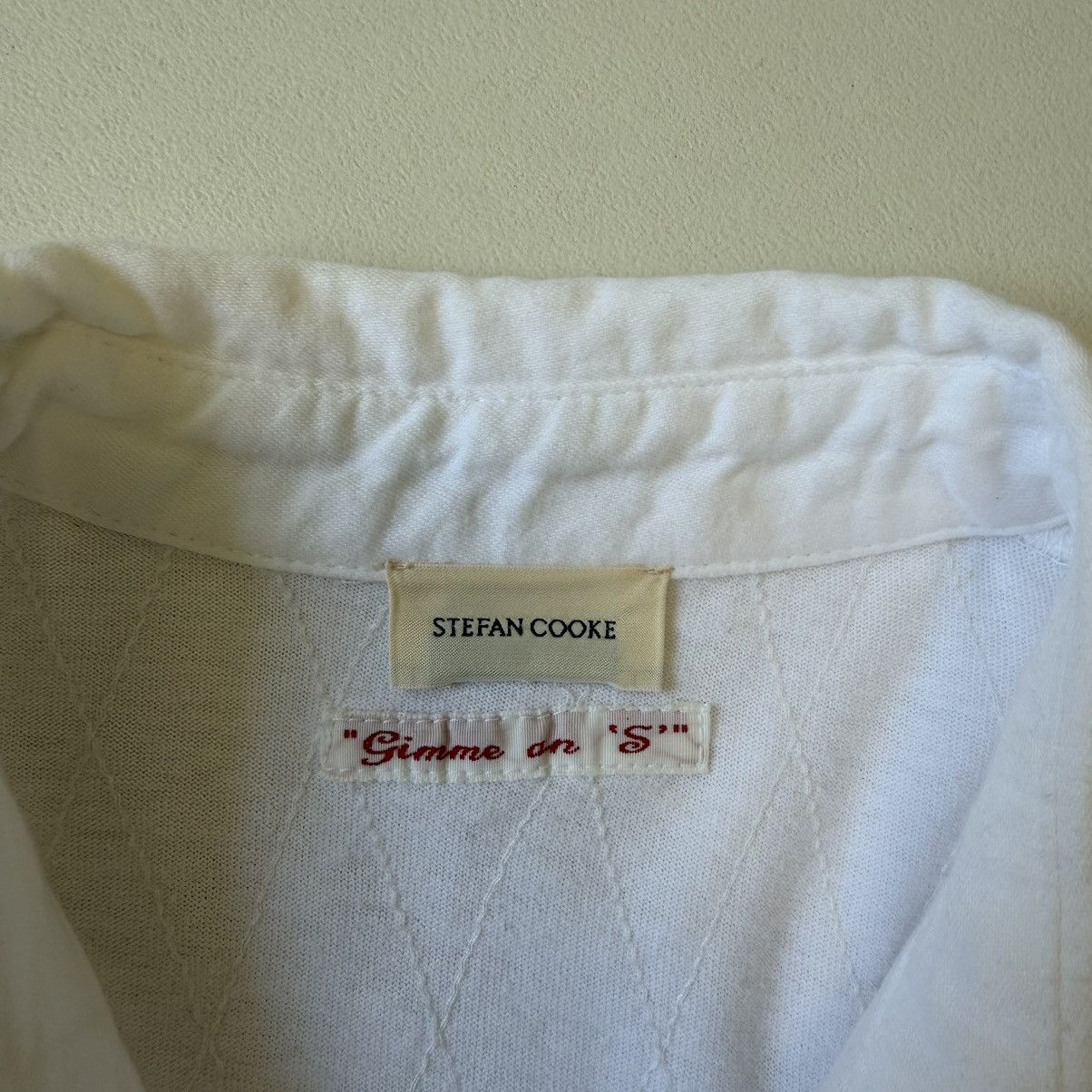 Stefan Cooke White/Red Cotton ‘Slashed’ Rugby Shirt Size US M / EU 48-50 / 2 - 5 Thumbnail