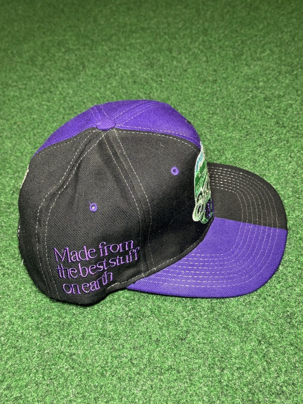 Yupong Vintage Snapple Grapeade Wool Sopranos 90s Snapback Hat Size ONE SIZE - 4 Thumbnail