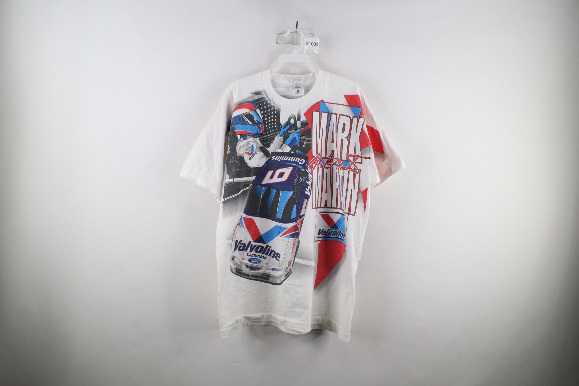 Vintage Vintage 90s NASCAR All Over Print Mark Martin T-Shirt USA Size US L / EU 52-54 / 3 - 1 Thumbnail