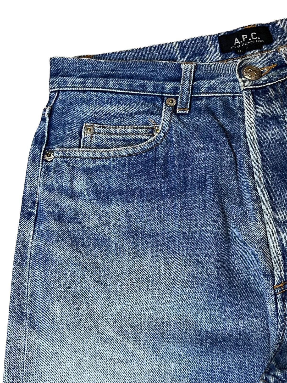 A.P.C. RIP🔥A.P.C RUE DE FLEURUS DISTRESSED SELVEDGE JEANS Size US 29 - 8 Thumbnail