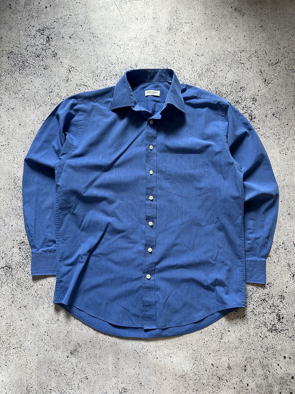 Balmain × Vintage Balmain Vintage Shirt Button Up Luxury Baby Blue Y2K USA Size US M / EU 48-50 / 2 - 1 Thumbnail