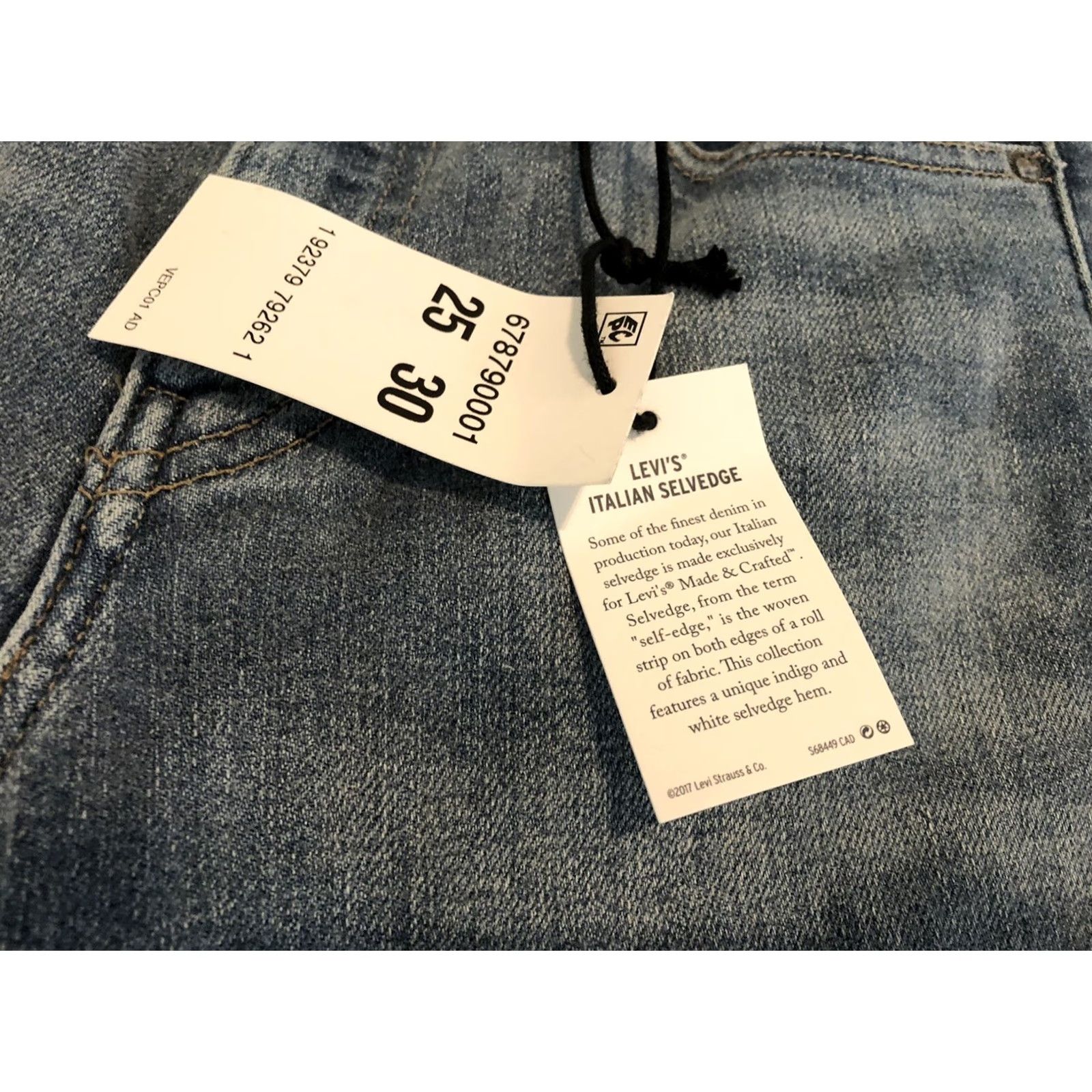 Levi's Levi's Made & Crafted 721 High Rise Skinny Denim Jeans Womens 25x30 Blue Size 42" / US 20 - 2 Thumbnail